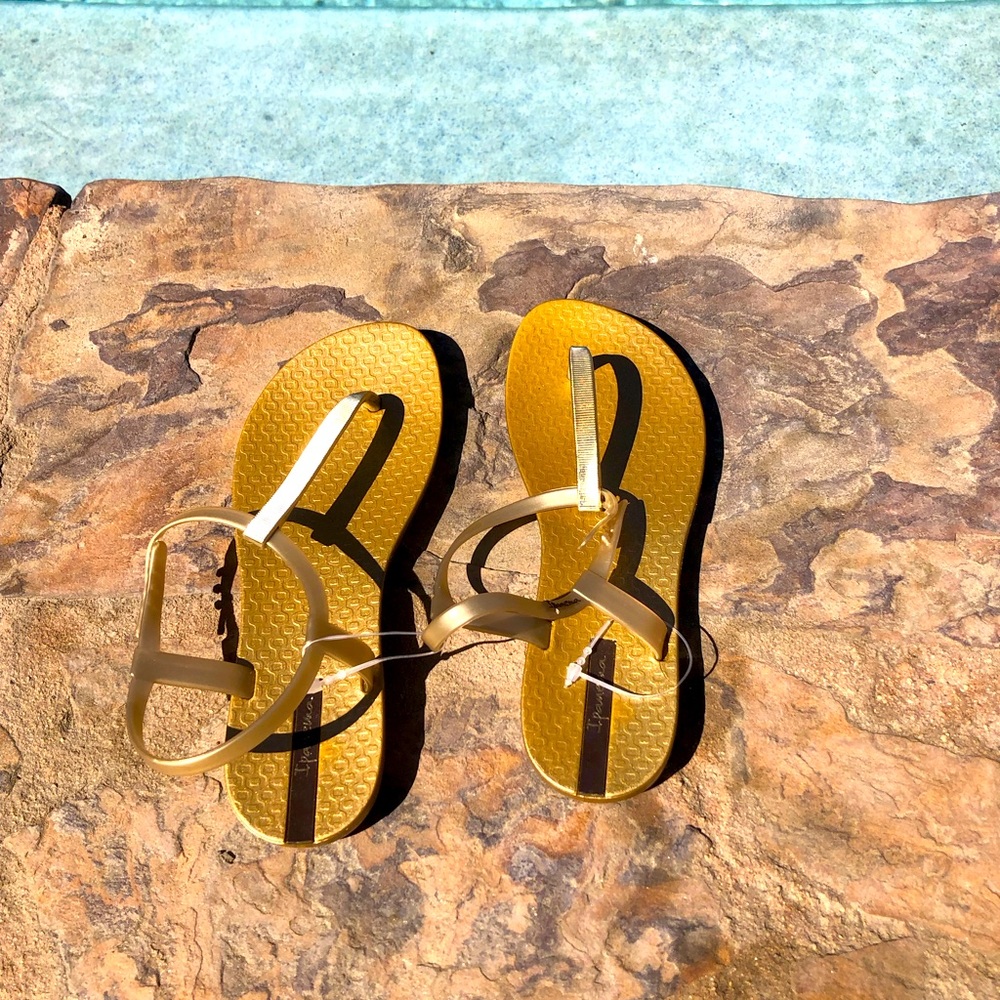Ipanema gold sandals flip flops